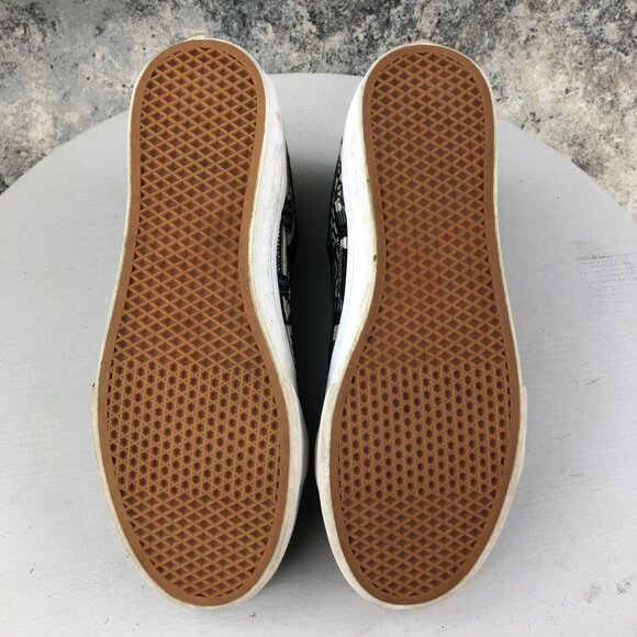 Vans Unisex Size 5.5M 7W Sk8-Hi Slim Italian Weave Aztec Grey Black Sneakers - Picture 9 of 14